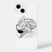 Creative Brain Artwork mit Science Theme Case-Mate iPhone Hülle (Rückseite)