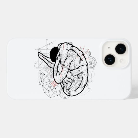 Creative Brain Artwork mit Science Theme Case-Mate iPhone Hülle (Rückseite (Horizontal))