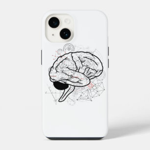 Creative Brain Artwork mit Science Theme iPhone 14 Hülle