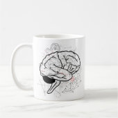 Creative Brain Artwork mit Science Theme Kaffeetasse (Links)