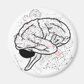Creative Brain Artwork mit Science Theme Magnet (Vorne)