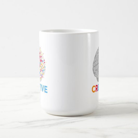 Creative Brain Left Right Hemisphere Kaffeetasse (Mittel)