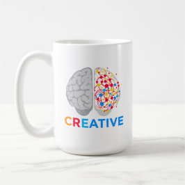 Creative Brain Left Right Hemisphere Kaffeetasse