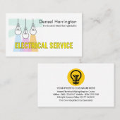 Creative Bright Down Lights Electrical Service Visitenkarte (Vorne/Hinten)