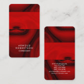 Creative Brown Red Abstrakt Modern Elegant Visitenkarte (Vorne/Hinten)
