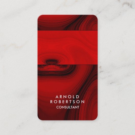 Creative Brown Red Abstrakt Modern Elegant Visitenkarte (Vorderseite)