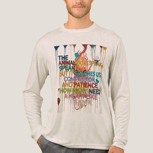 Creative Brushstroke T-Shirt – Inspirational Quote Tri-Blend Shirt (Vorderseite)