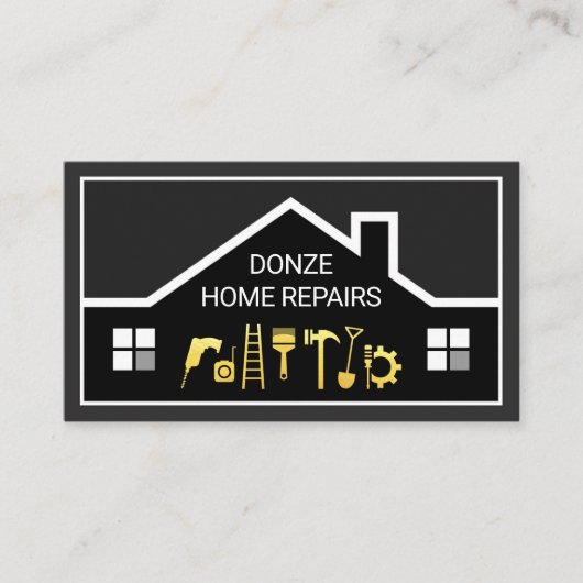 Creative Building Frame Handyman Tools Visitenkarte (Vorderseite)