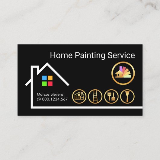 Creative Building Frame Painter Handyman Visitenkarte (Vorderseite)