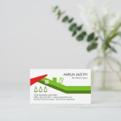 Creative Building Home Landscape Realtor Visitenkarte (Stehend Vorderseite)