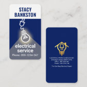 Creative Bulb Flash Light Beam Visitenkarte (Vorne/Hinten)