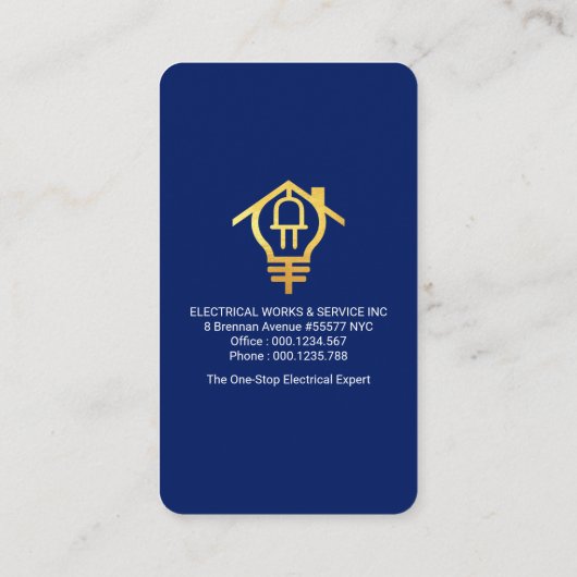 Creative Bulb Flash Light Beam Visitenkarte (Rückseite)