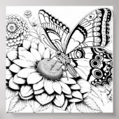 Creative Butterfly Color Page Poster (Vorne)