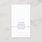 Creative Calligraphy Script Trendy Einfach Schlich Visitenkarte (Rückseite)