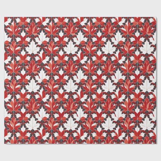 Creative Canadian Maple Leaf Muster ID1072 Geschenkpapier (Flach)