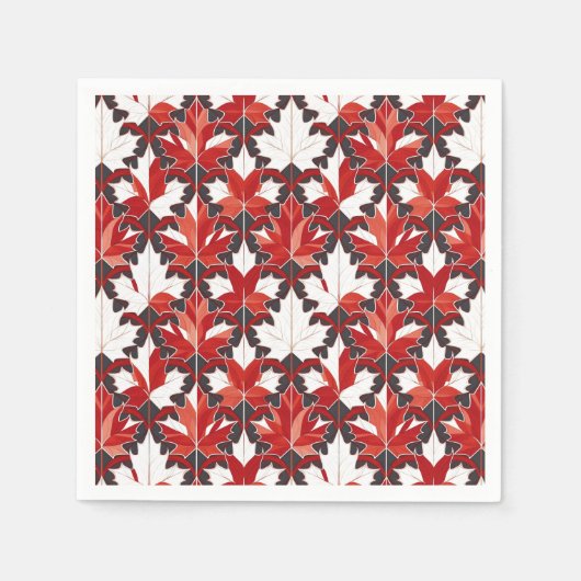 Creative Canadian Maple Leaf Muster ID1072 Serviette (Vorderseite)