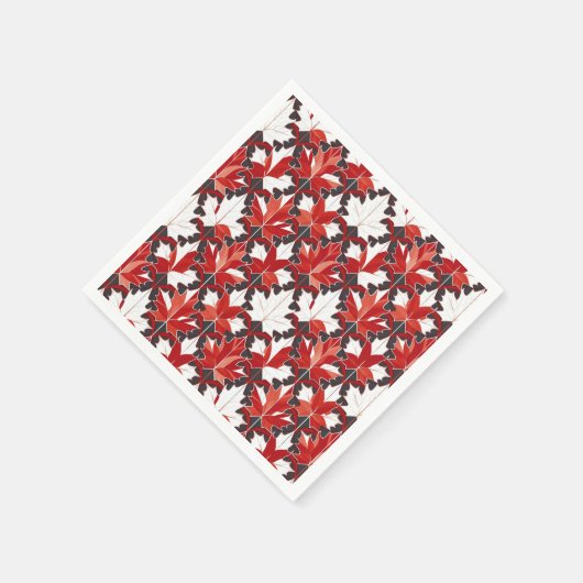 Creative Canadian Maple Leaf Muster ID1072 Serviette (Ecke)