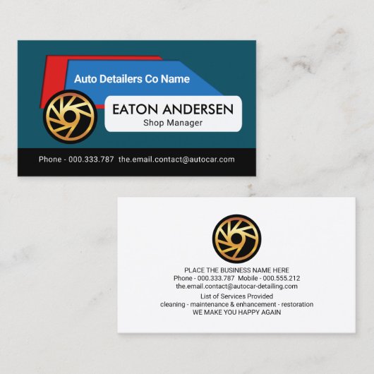 Creative Car Placard Detection Visitenkarte (Vorne/Hinten)