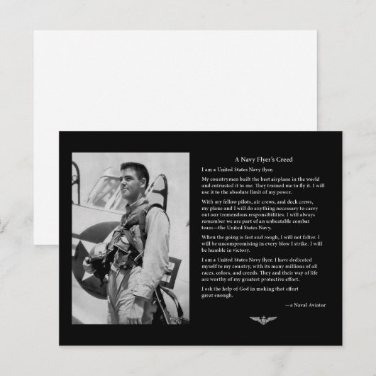 Creative Card des Navy-Flyers Postkarte (Vorne/Hinten)