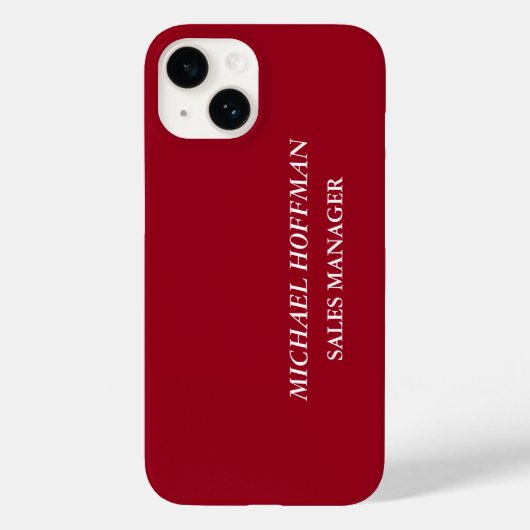 Creative Carmine Red Minimalistisch Classical Ital Case-Mate iPhone Hülle (Rückseite)