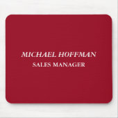 Creative Carmine Red Minimalistisch Classical Ital Mousepad (Vorne)
