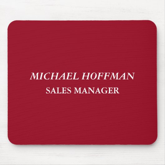 Creative Carmine Red Minimalistisch Classical Ital Mousepad (Vorne)
