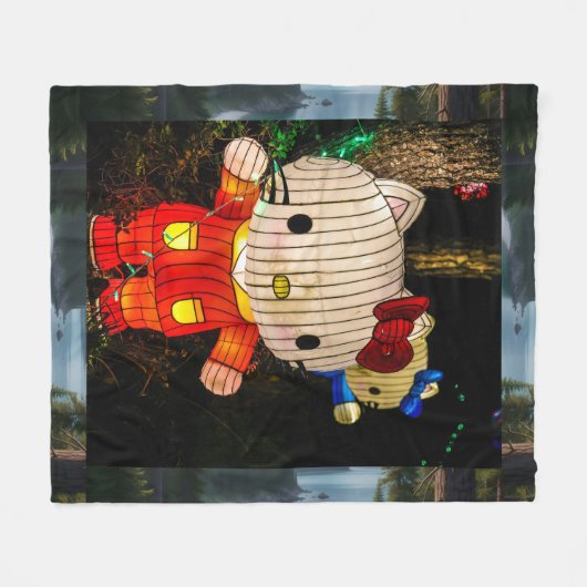 Creative Cartoon Character Light Installations  Fleecedecke (Vorderseite (Horizontal))