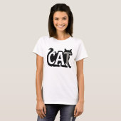 Creative CAT Typografy Silhouette T - Shirt (Vorne ganz)