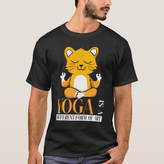 Creative Cat Yoga T-Shirt (Vorderseite)