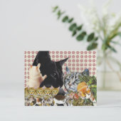 Creative Cats Postcard Postkarte (Stehend Vorderseite)