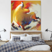 "Creative Caw-Caw - Crow Leinwand Painting" (Insitu (Schlafzimmer))
