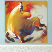 "Creative Caw-Caw - Crow Leinwand Painting" (Insitu (Holzboden))