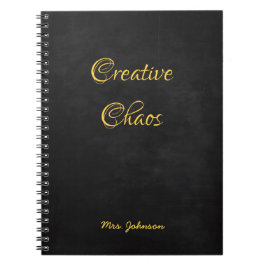 Creative Chaos Black und Gold Notizblock