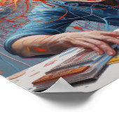 Creative Chaos - farbenfroh-braunes Poster (Ecke)