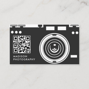 Creative & Chic Fotografie Black Qr Code Visitenkarte