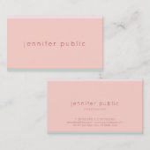 Creative Chic Pink Green Modern Simple Template Visitenkarte (Vorne/Hinten)