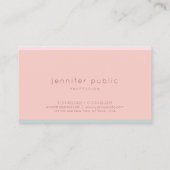 Creative Chic Pink Green Modern Simple Template Visitenkarte (Rückseite)