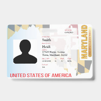 CREATIVE Child ID- Maryland Flag Ausweis