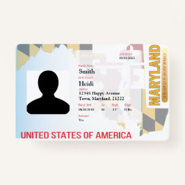 CREATIVE Child ID- Maryland Flag Ausweis