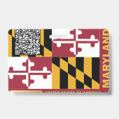 CREATIVE Child ID- Maryland Flag - RED Ausweis (Back)