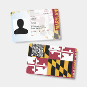 CREATIVE Child ID- Maryland Flag - RED Ausweis (Front & Back)