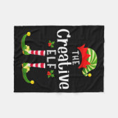 Creative Christmas Elf Matching Pajama X-mas Party Fleecedecke (Vorderseite (Horizontal))
