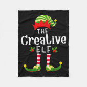 Creative Christmas Elf Matching Pajama X-mas Party Fleecedecke (Vorderseite)