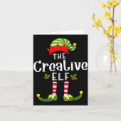 Creative Christmas Elf Matching Pajama X-mas Party Karte (Gelbe Blume)