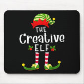 Creative Christmas Elf Matching Pajama X-mas Party Mousepad (Vorne)