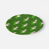 Creative Christmas Holiday Frog Pappteller (Schrägansicht)