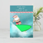 Creative Christmas Surfstrand Feiertagskarte (Stehend Vorderseite)