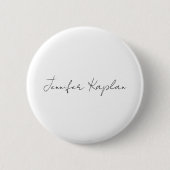 Creative Classic White Minimalistisch Beruflich Button (Vorderseite)