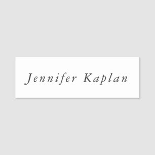Creative Classic White Minimalistisch Beruflich Namensschild
