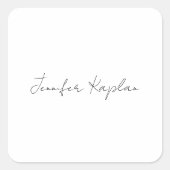 Creative Classic White Minimalistisch Beruflich Quadratischer Aufkleber (Vorderseite)